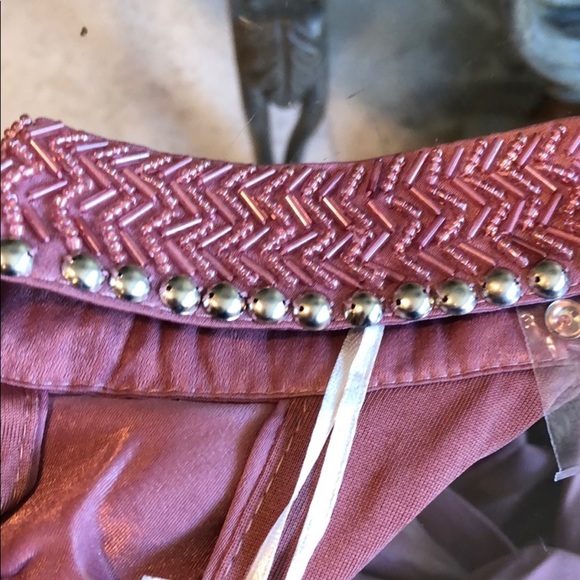 THE CLOTHING COMPANY mauve beaded halter romper - Picture 8 of 8